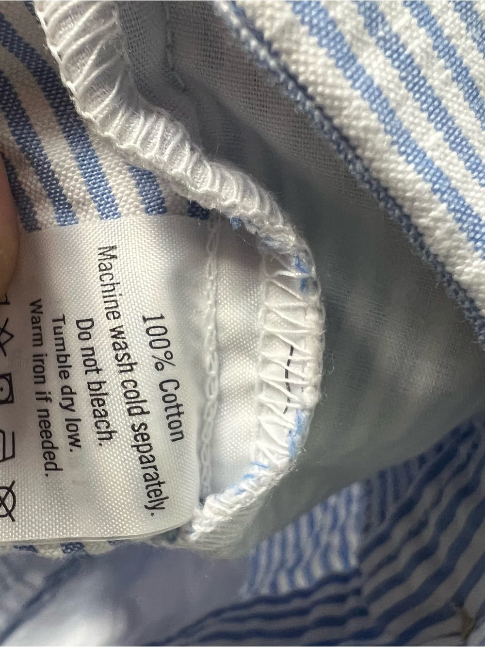 Janie & Jack Seer Sucker Pants Light Blue Stripe Cotton Boys Size 2T Preppy - Picture 9 of 9